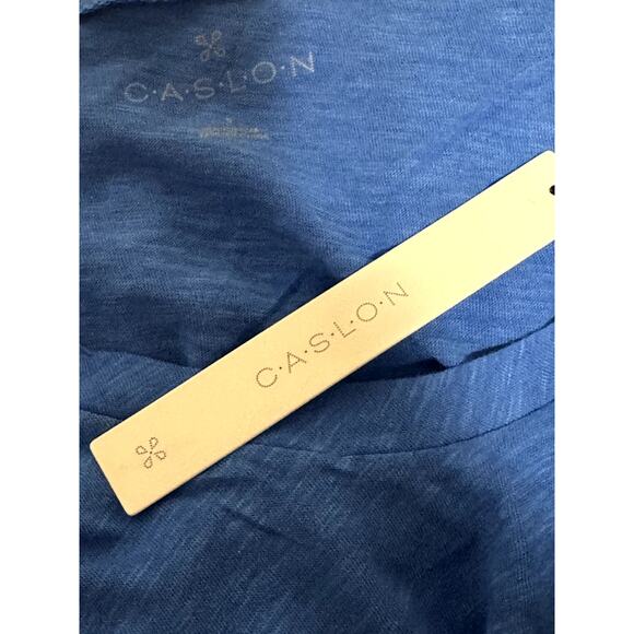 Caslon Casual T-Shirt Short Sleeves Scoop Neckline Soft Knit Blue Women's S NWT - Picture 7 of 9